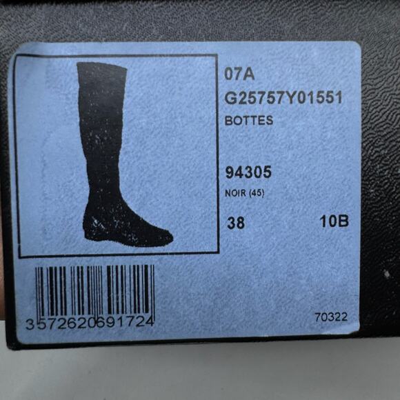 CHANEL Lambskin Leather Knee High  Cap Toe Riding Boots (box + dustbag) - Picture 14 of 16